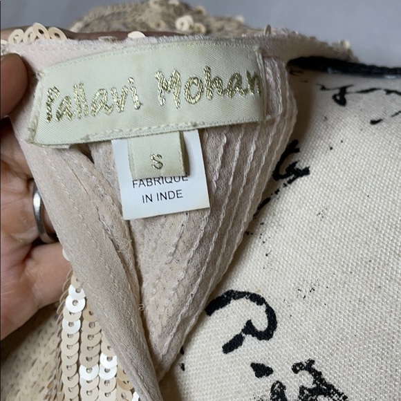 BHLDN Pallavi Mohan- Sequin Tahlia Blush Top - Picture 6 of 6